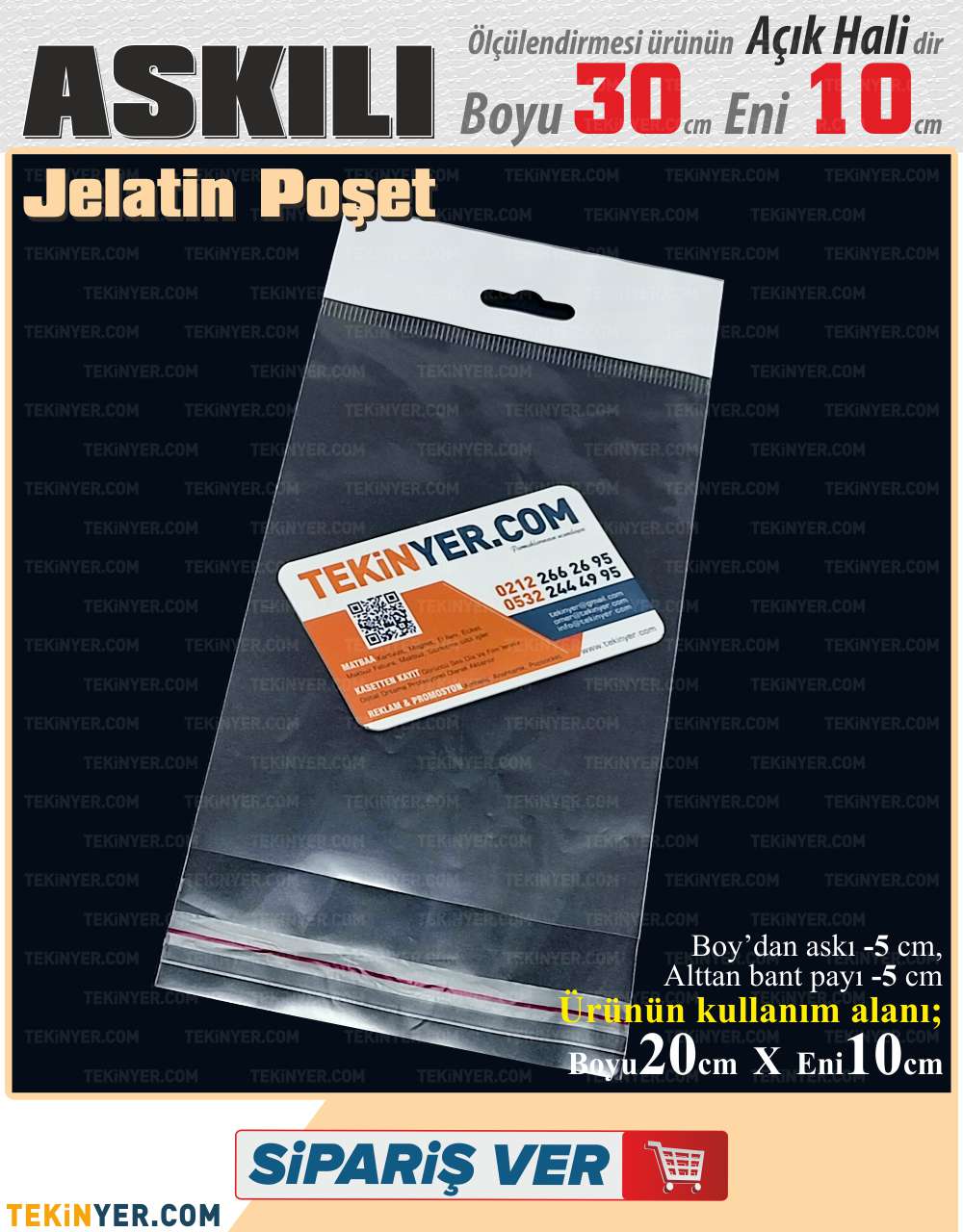 10x30 cm Askılı Jelatin