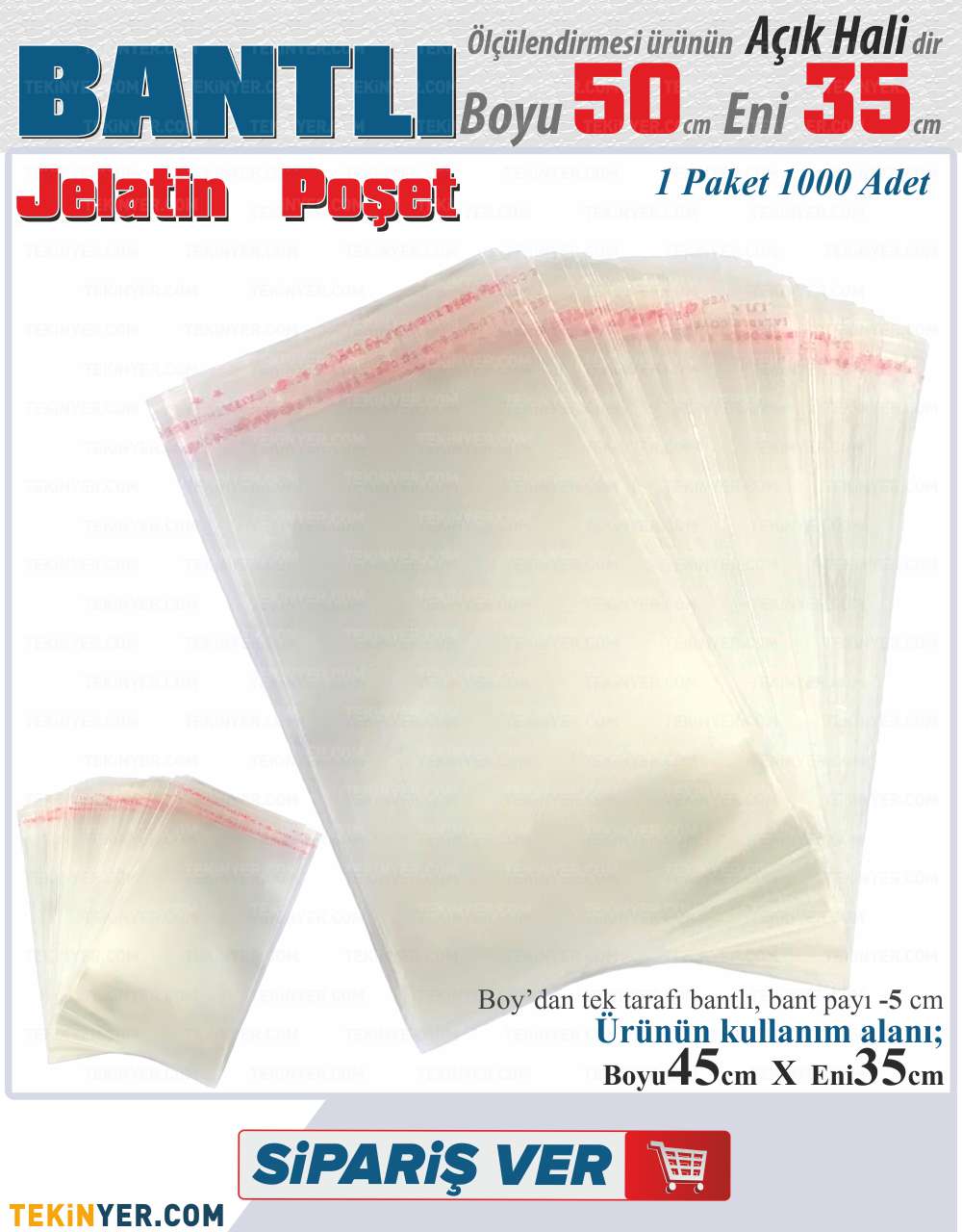 35x50 Bantlı Jelatin