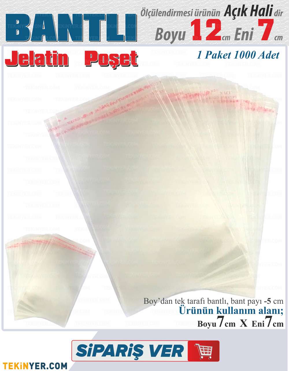 7x12 Bantlı Jelatin