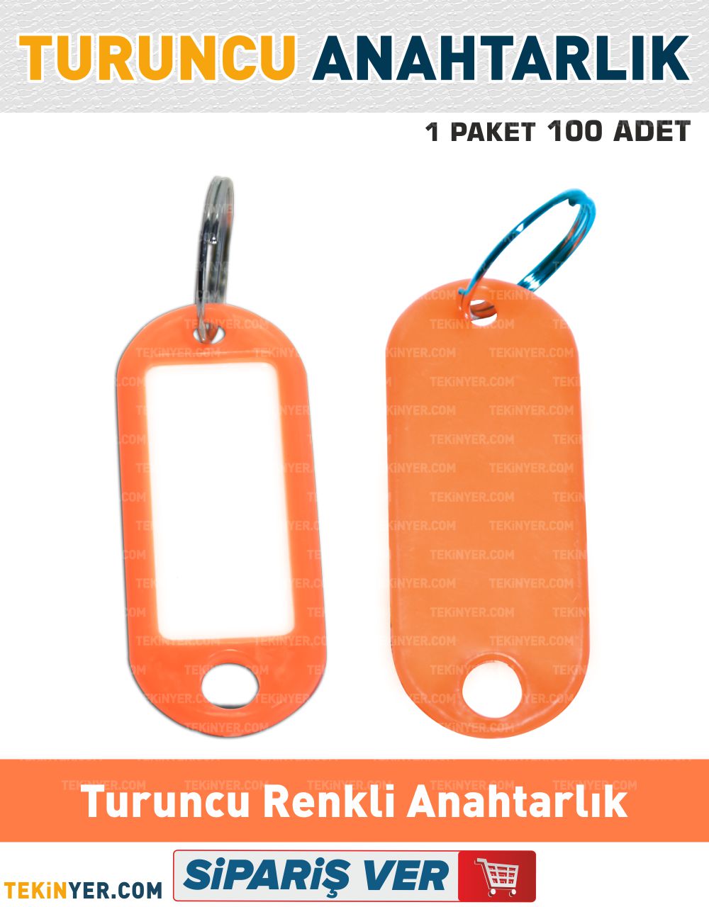 Turuncu Plastik Anahtarlık